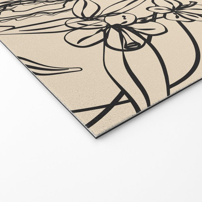 Minimal Floral Jellyfishes 1 Welcome Mat Gallery Image 2
