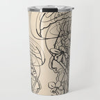Minimal Floral Jellyfishes 1 Travel Mug Gallery Image 1