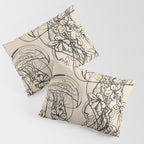 Minimal Floral Jellyfishes 1 Pillow Sham Gallery Image 3