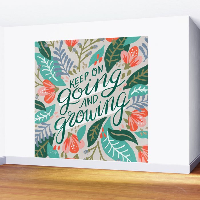 "Keep on Going and Growing" inspired by Eliza Blank, The Sill Wall Mural Gallery Image 2