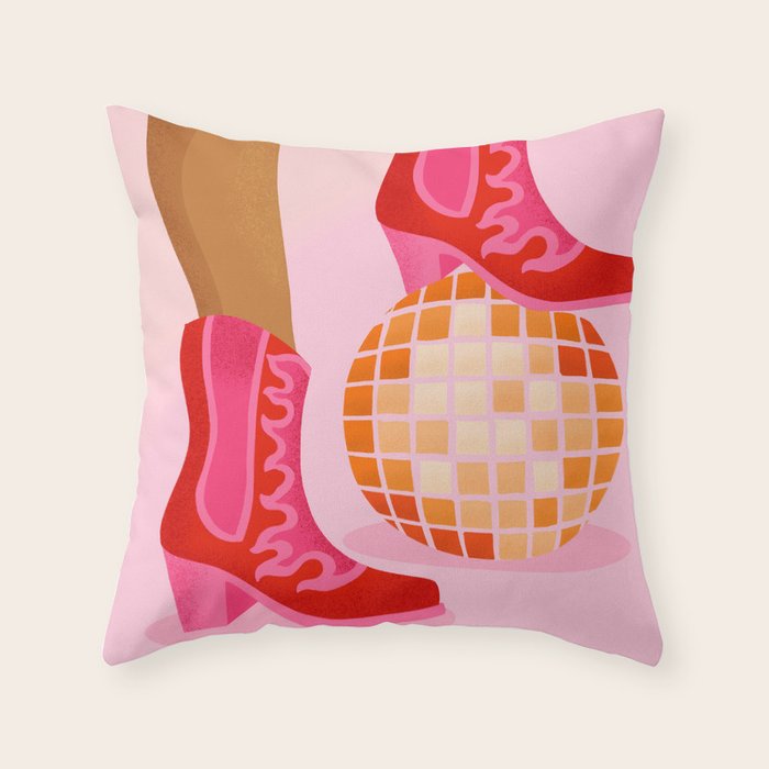 Disco Cowgirl Throw Pillow Gallery Image 6
