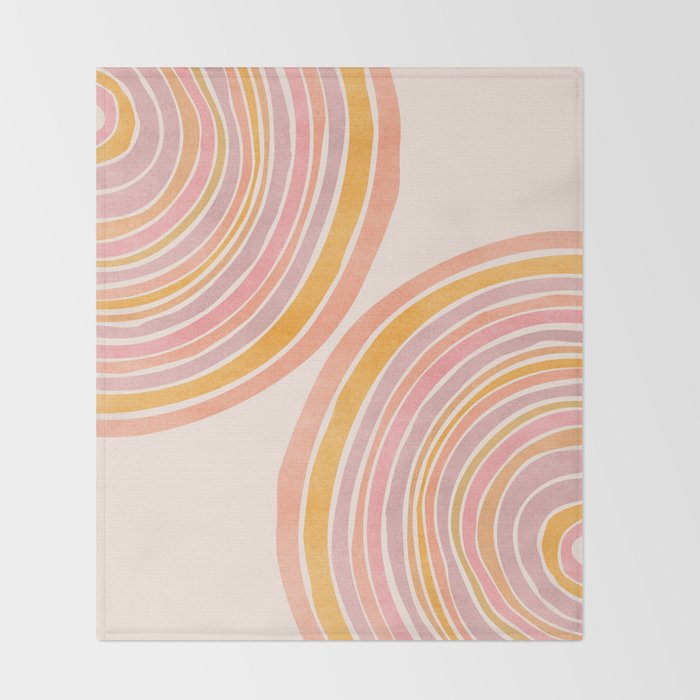 Double Rainbow Drawing Throw Blanket Gallery Image 2