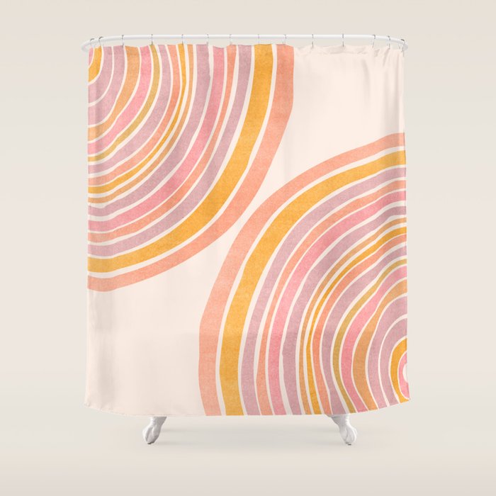 Double Rainbow Drawing Shower Curtain Gallery Image 1