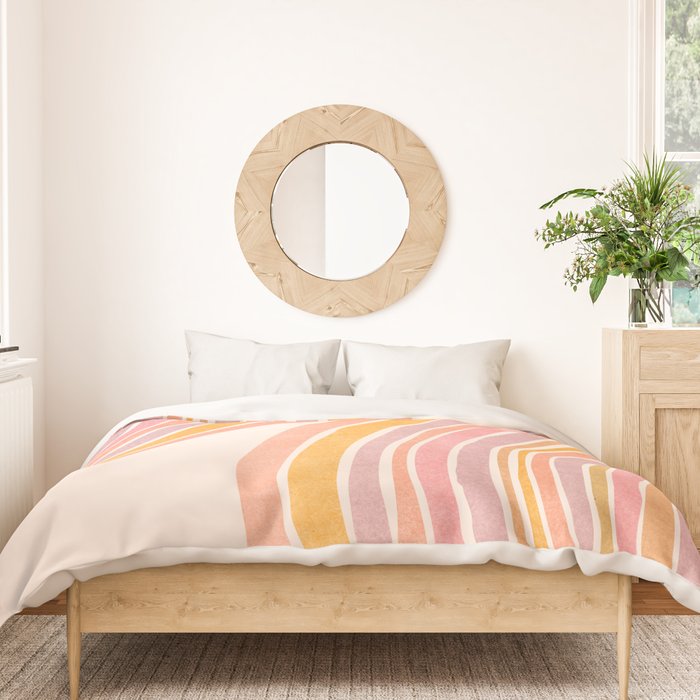 Double Rainbow Drawing Duvet Cover Gallery Image 3
