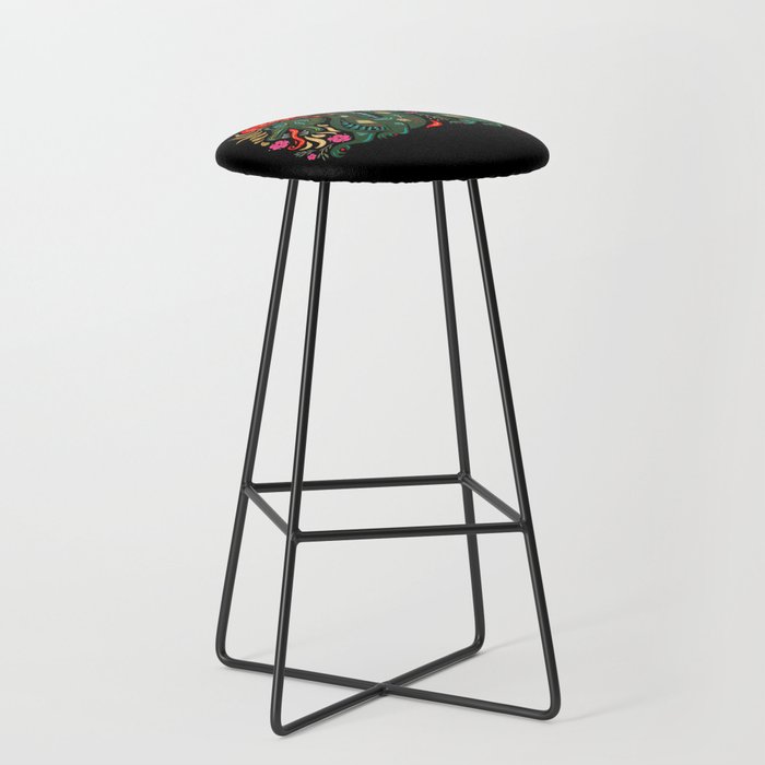 Dragon - Red, Black, Green Stool Gallery Image 1