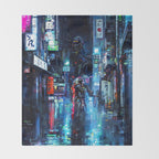 Streets of Neo-Tokyo Throw Blanket Gallery Image 2