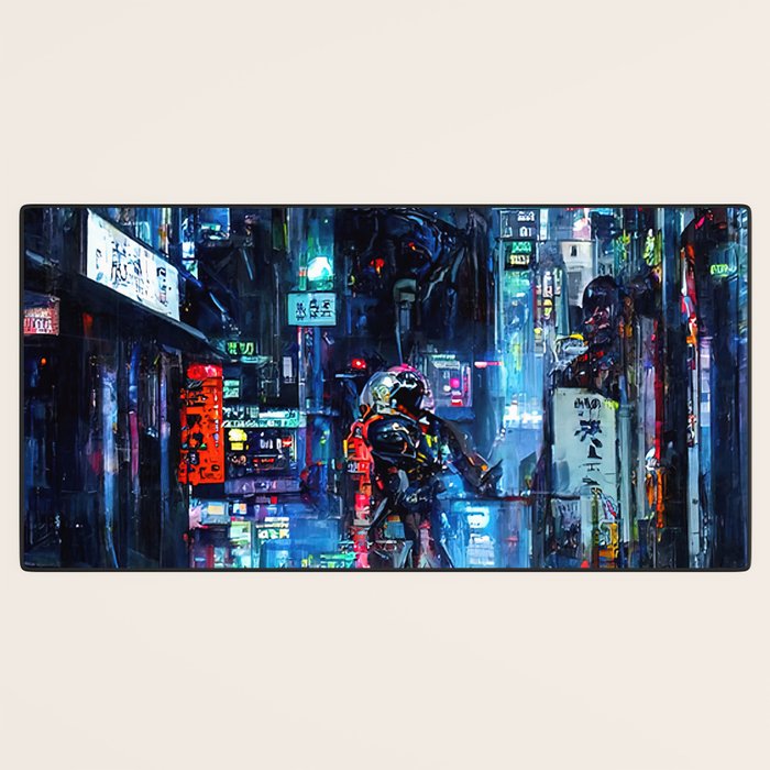Streets of Neo-Tokyo Desk Mat Gallery Image 3