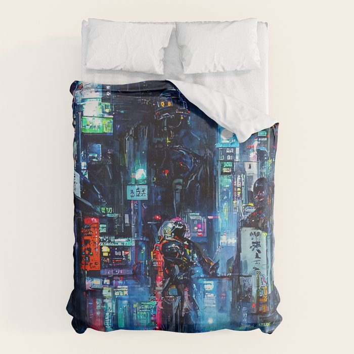 Streets of Neo-Tokyo Duvet Cover Gallery Image 6