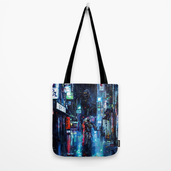 Streets of Neo-Tokyo Tote Bag Gallery Image 2