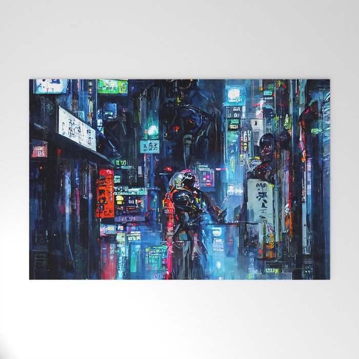 Streets of Neo-Tokyo Welcome Mat Gallery Image 1