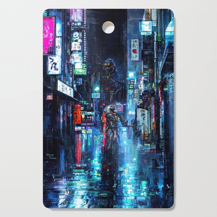 Streets of Neo-Tokyo Cutting Board Gallery Image 1