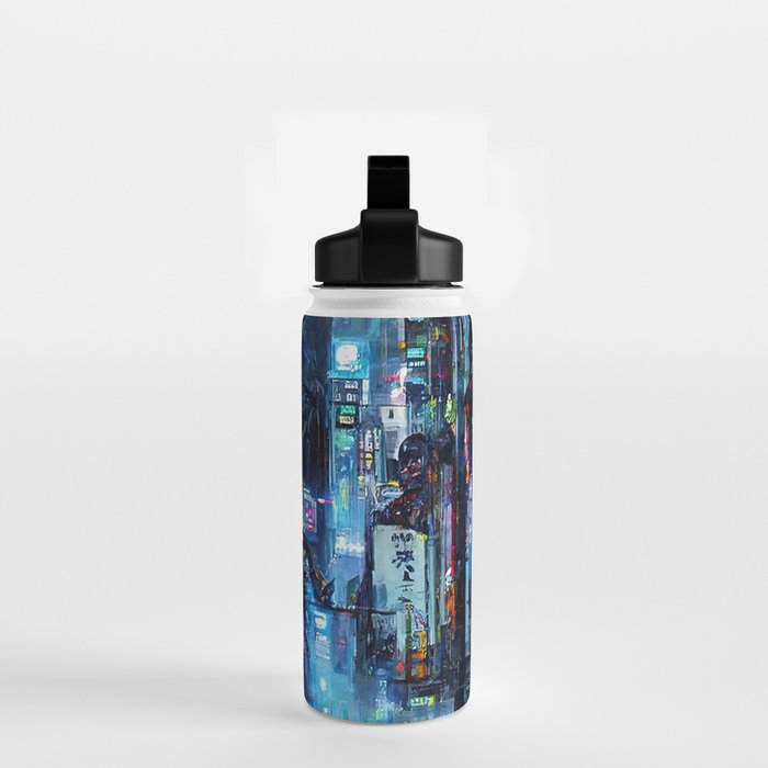 Streets of Neo-Tokyo Water Bottle Gallery Image 2
