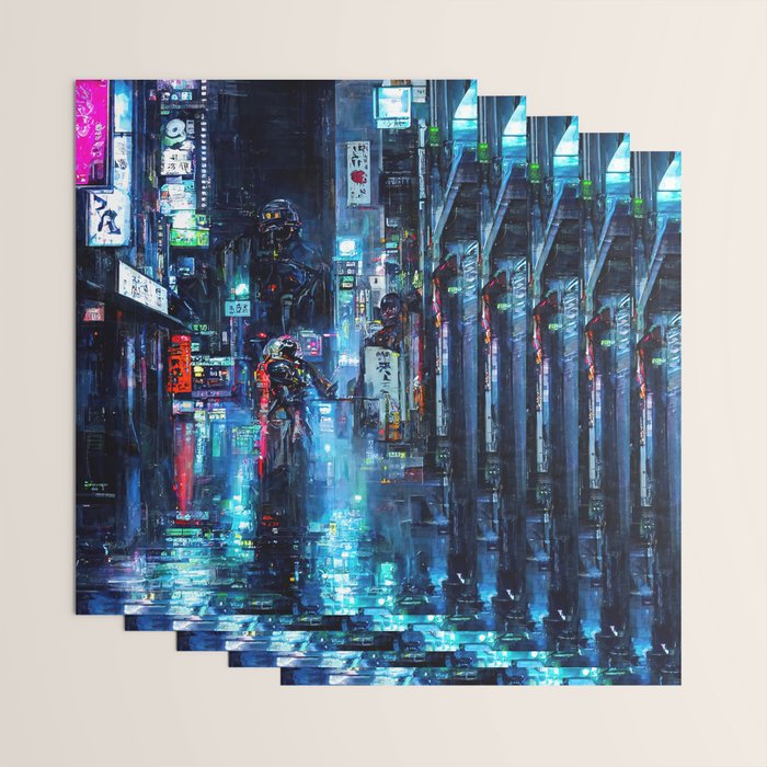 Streets of Neo-Tokyo Wrapping Paper Gallery Image 3