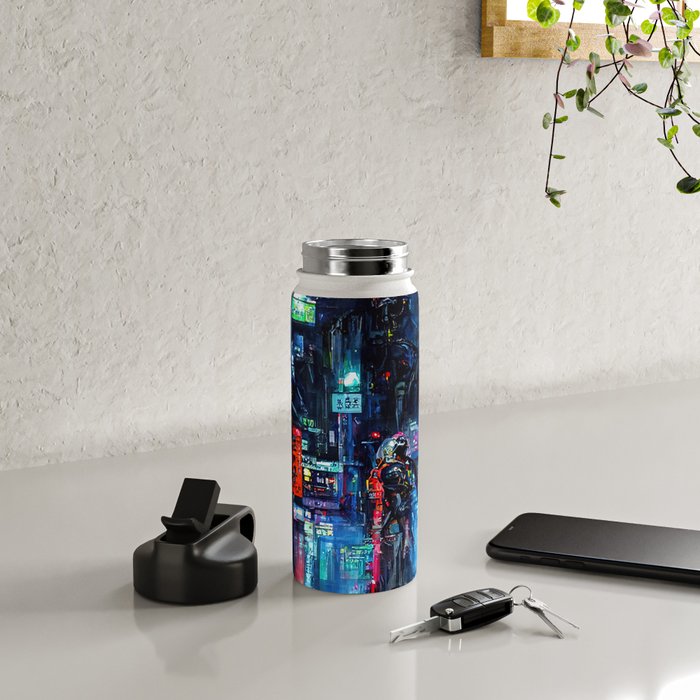 Streets of Neo-Tokyo Water Bottle Gallery Image 4