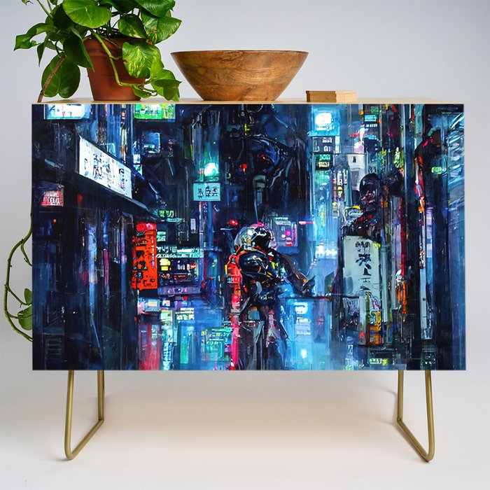 Streets of Neo-Tokyo Credenza Gallery Image 1