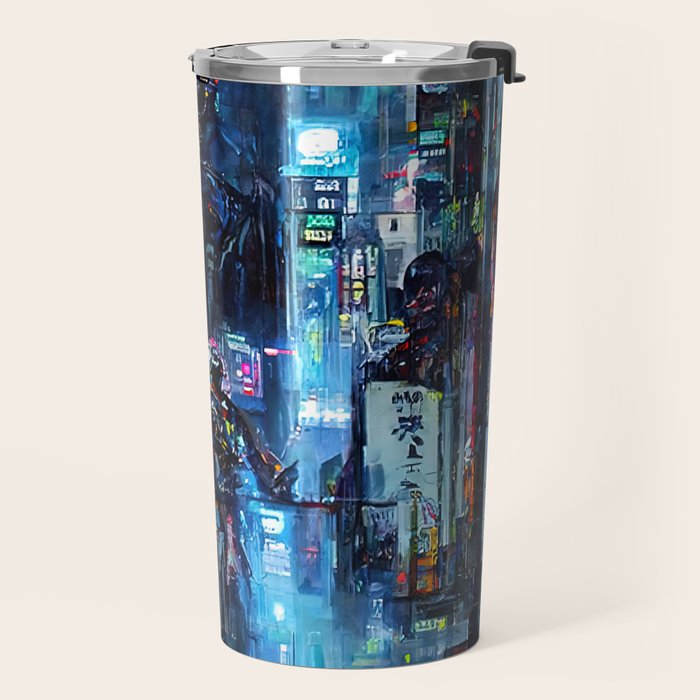 Streets of Neo-Tokyo Travel Mug Gallery Image 2