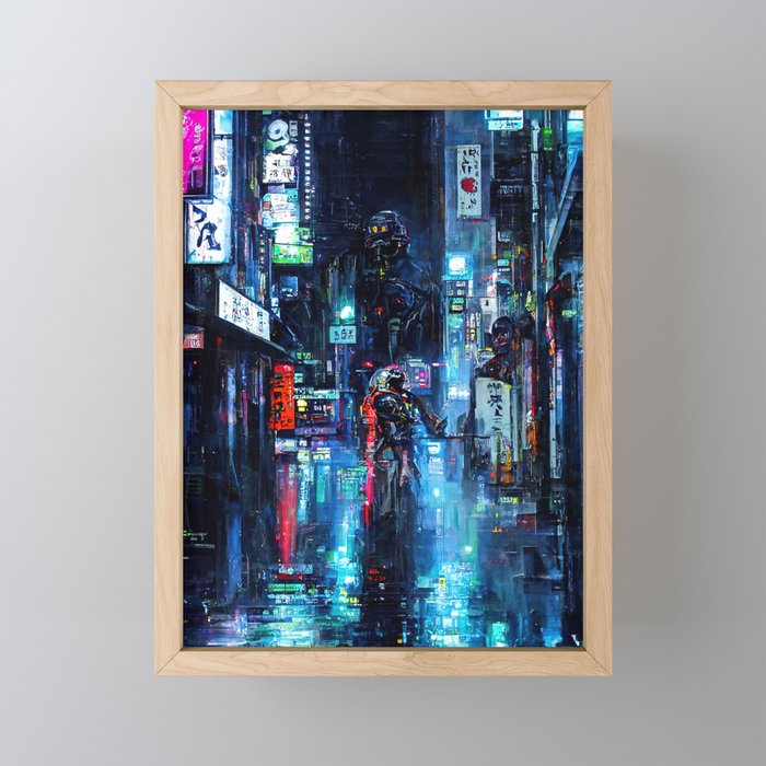 Streets of Neo-Tokyo Mini Art Print Gallery Image 1