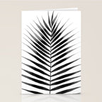 Palm Leaf Watercolor | Black and White Stationery Card Gallery Image 2