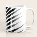 Palm Leaf Watercolor | Black and White Coffee Mug Gallery Image 1