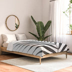 Palm Leaf Watercolor | Black and White Comforter Gallery Image 2