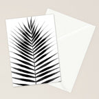 Palm Leaf Watercolor | Black and White Stationery Card Gallery Image 2