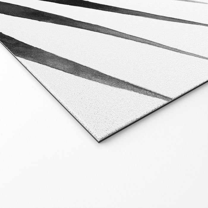 Palm Leaf Watercolor | Black and White Welcome Mat Gallery Image 2