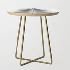Palm Leaf Watercolor | Black and White Side Table Gallery Image 1