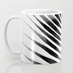 Palm Leaf Watercolor | Black and White Coffee Mug Gallery Image 3