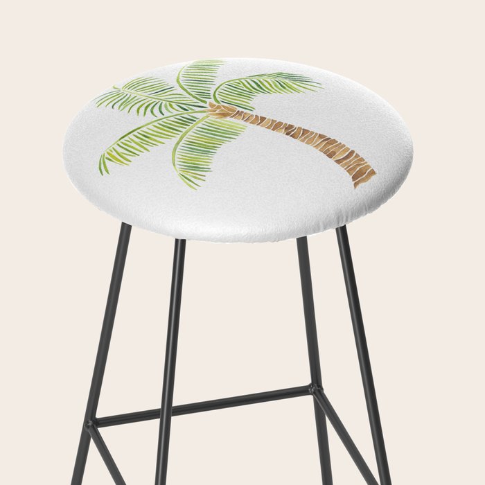Palm Tree Watercolor Stool Gallery Image 2
