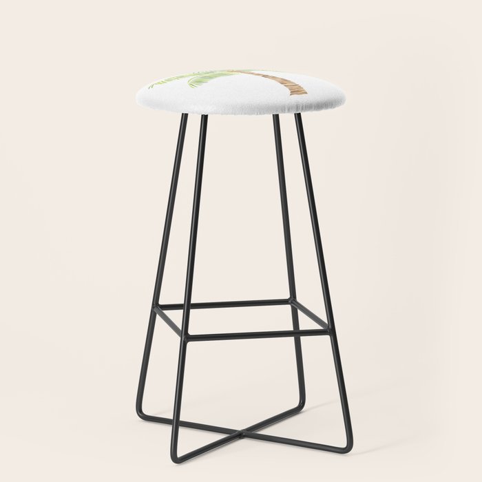 Palm Tree Watercolor Stool Gallery Image 1