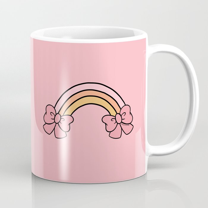 Bow Rainbow in Pink Coffee Mug Gallery Image 1