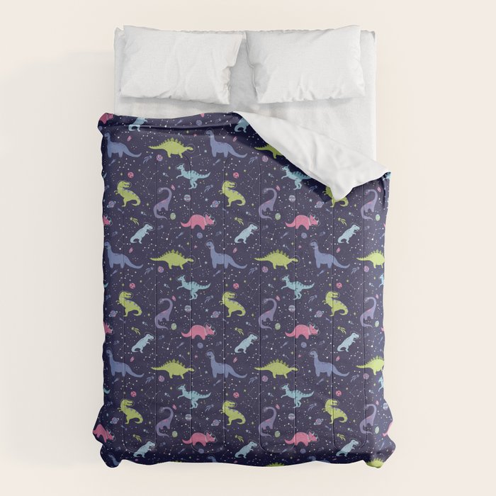 Dinosaurs in Space Comforter Gallery Image 1