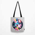 LUCKY Typography Tote Bag Gallery Image 2