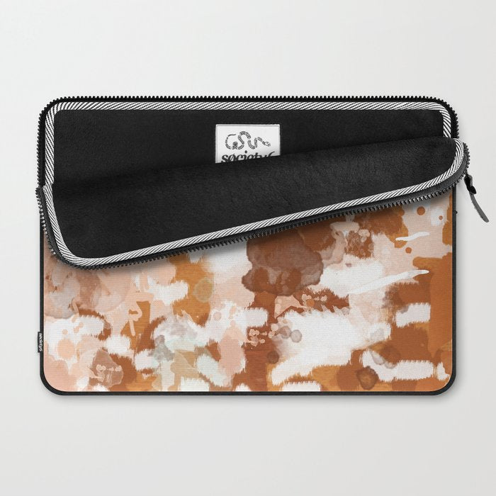 Elian - rust, orange, paint, abstract, boho, painting, clay, terracotta Laptop Sleeve Gallery Image 2