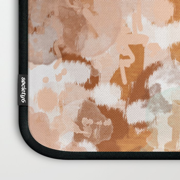 Elian - rust, orange, paint, abstract, boho, painting, clay, terracotta Laptop Sleeve Gallery Image 3
