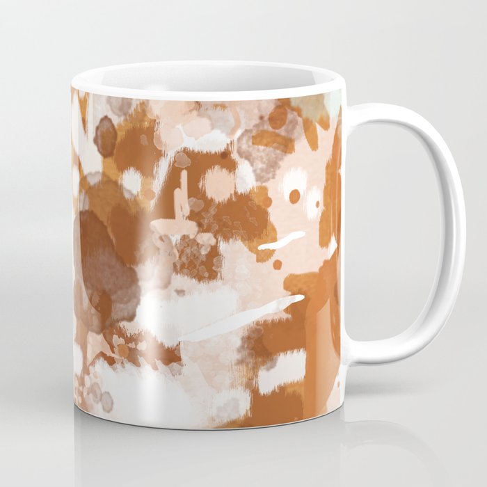 Elian - rust, orange, paint, abstract, boho, painting, clay, terracotta Coffee Mug Gallery Image 1