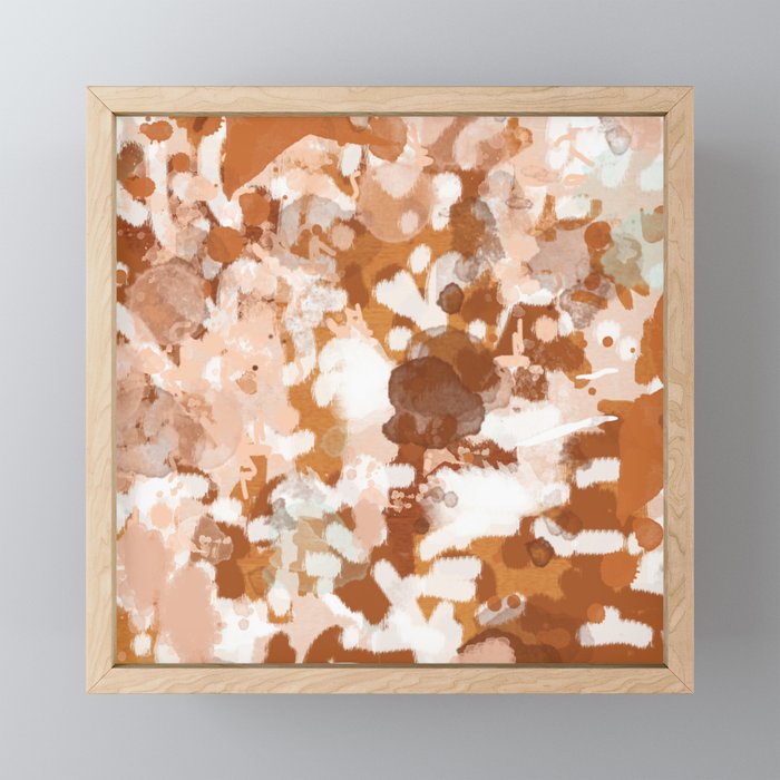 Elian - rust, orange, paint, abstract, boho, painting, clay, terracotta Mini Art Print Gallery Image 1