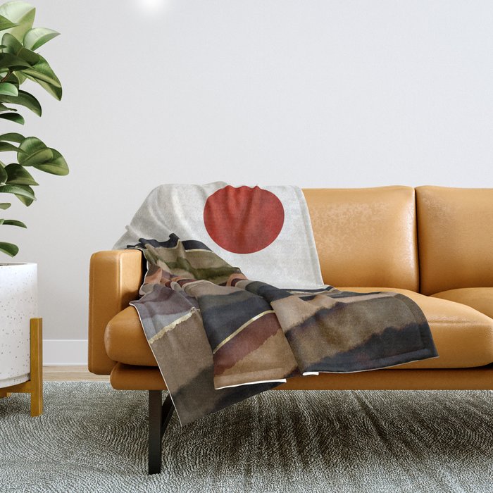 Fall Abstract Throw Blanket Gallery Image 1