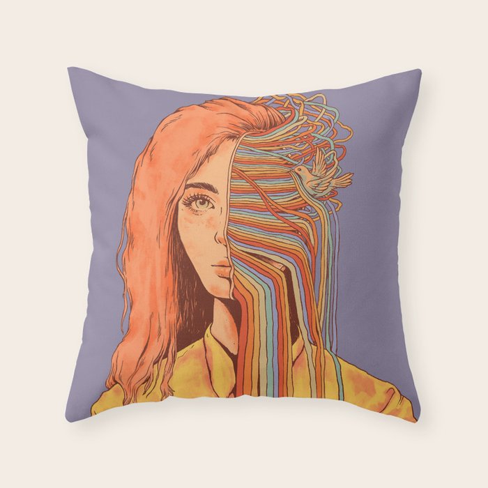 Dreams Left Behind Throw Pillow Gallery Image 1