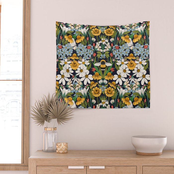 Beehaven in Bloom Wall Tapestry Gallery Image 2