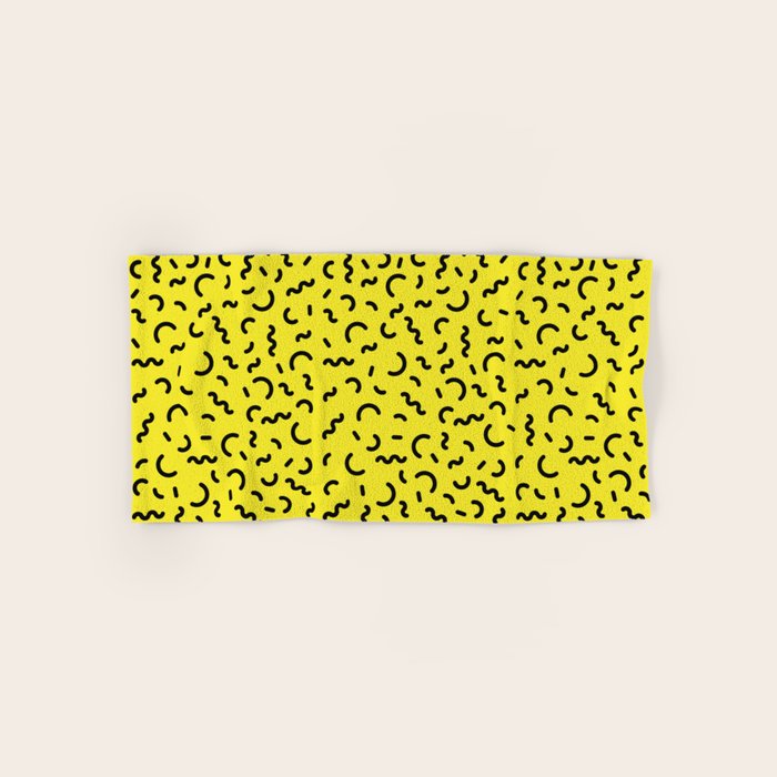 Memphis pattern 51 - 80s / 90s Retro Bath Towel Gallery Image 1