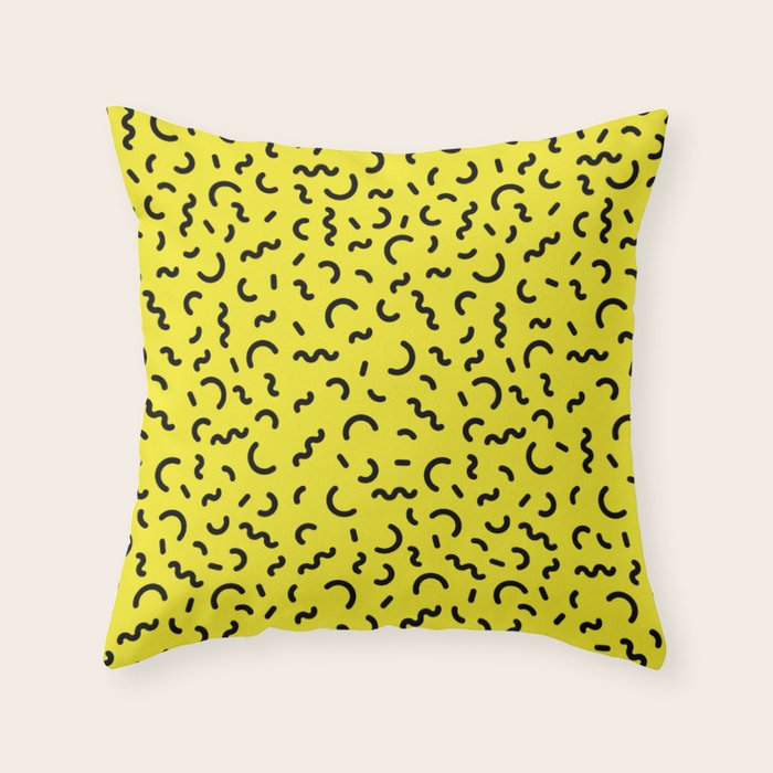 Memphis pattern 51 - 80s / 90s Retro Throw Pillow Gallery Image 1