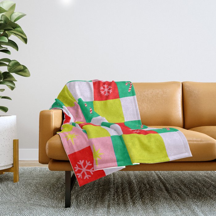 Jolly Checkerboard Throw Blanket Gallery Image 1