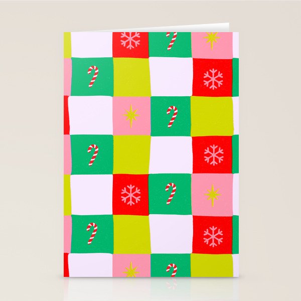 Jolly Checkerboard Stationery Card Gallery Image 1