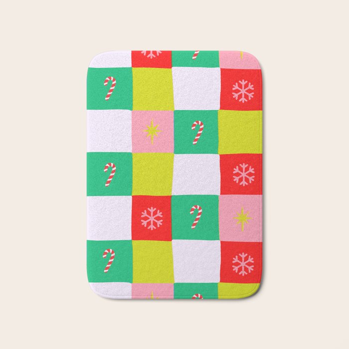 Jolly Checkerboard Bath Mat Gallery Image 1