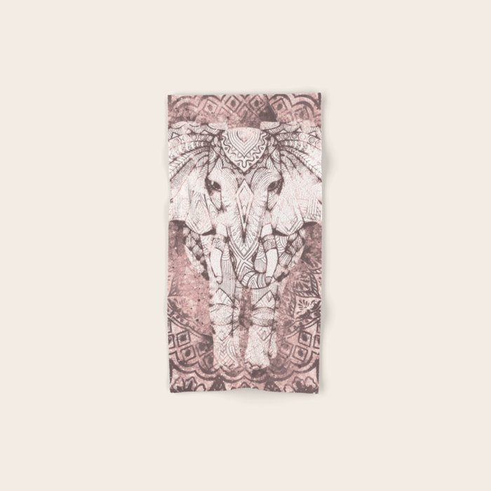 Bohemian, Elephant, Mandala, Blush, Moon Towels Gallery Image 1