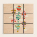 Hot Air Balloons Wood Wall Art Gallery Image 1