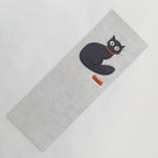 Black Silly Cat  Yoga Mat Gallery Image 1