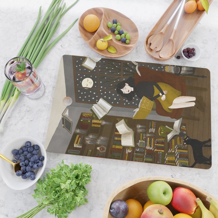 floating books Cutting Board Gallery Image 2