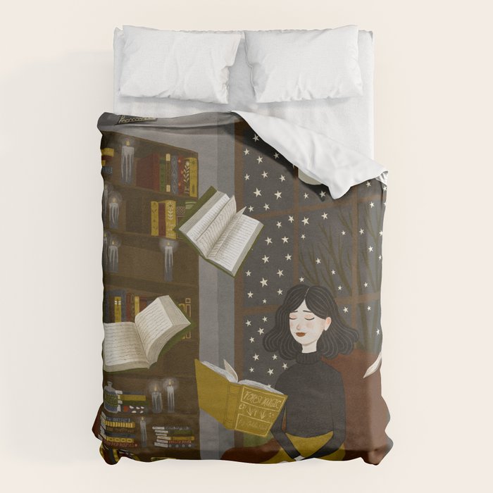 floating books Duvet Cover Gallery Image 1